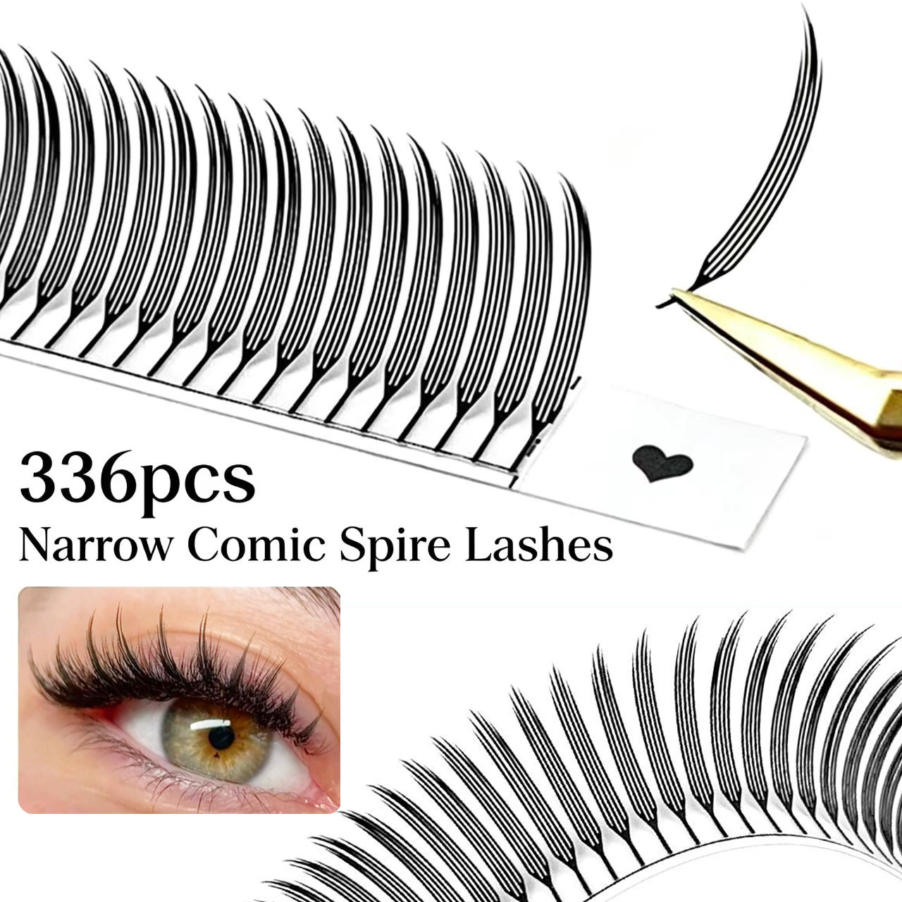 Funny Eyelash Extension - MIOFIA Nowe Rzęsy Komiksowe Spire Sztuczne