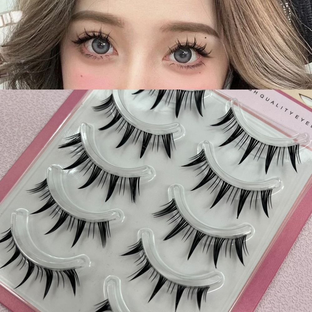 Eyelash Extension Wet Look - 5 Par Japońskie Sztuczne Rzęsy Cosplay