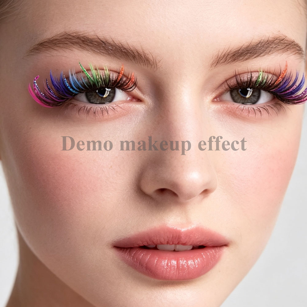 Kolorowe brokatowe rzęsy DIY w – Funny Eyelash Extension recenzja i cena